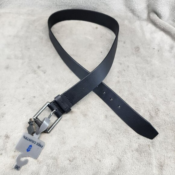 Free Country Belt Mens 36 Black Leather *NWT*